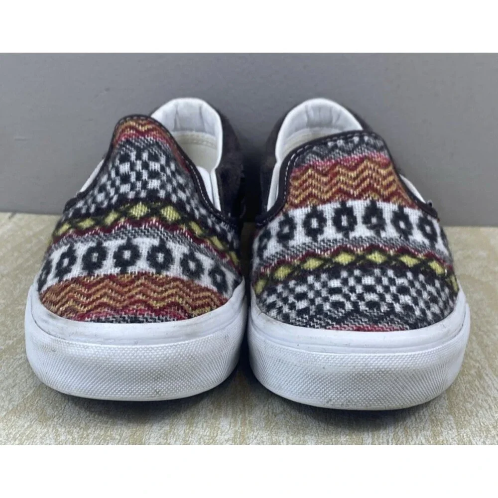 VANS Classic Slip-On Canvas Shoes Men's 5 or Women's 6.5 - Fair Isle Brown